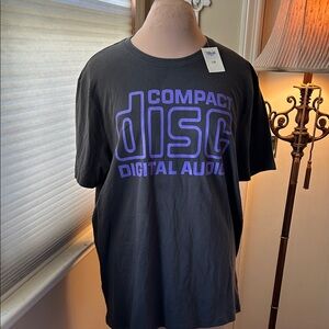 Lucky Brand Black and Purple Graphic Tee